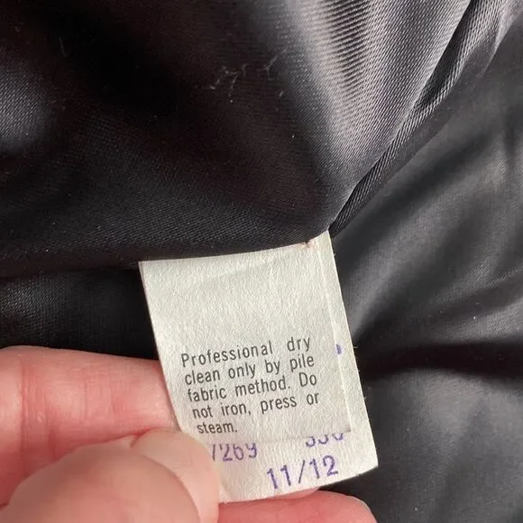 Vintage 80s 90s Outerlayers Mouton Faux Fur Short Black Winter Zipper Jacket - Picture 13 of 16